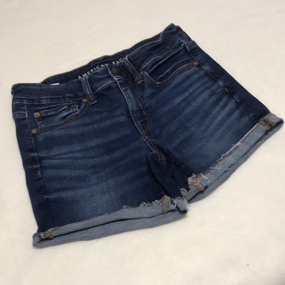 American Eagle Outfitters Pants - AEO SUPER STRETCH MIDI DENIM SHORTS SIZE 4